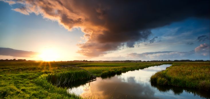 Stromend beekje op Landgoed de Biestheuvel