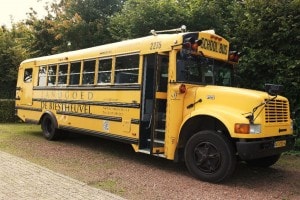 Amerikaanse schoolbus Landgoed de Biestheuvel